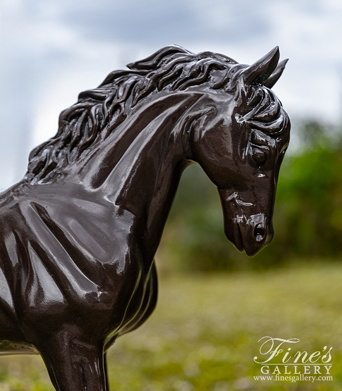 Bronze Statues  - Regal Bronze Horse Statue - BS-1374